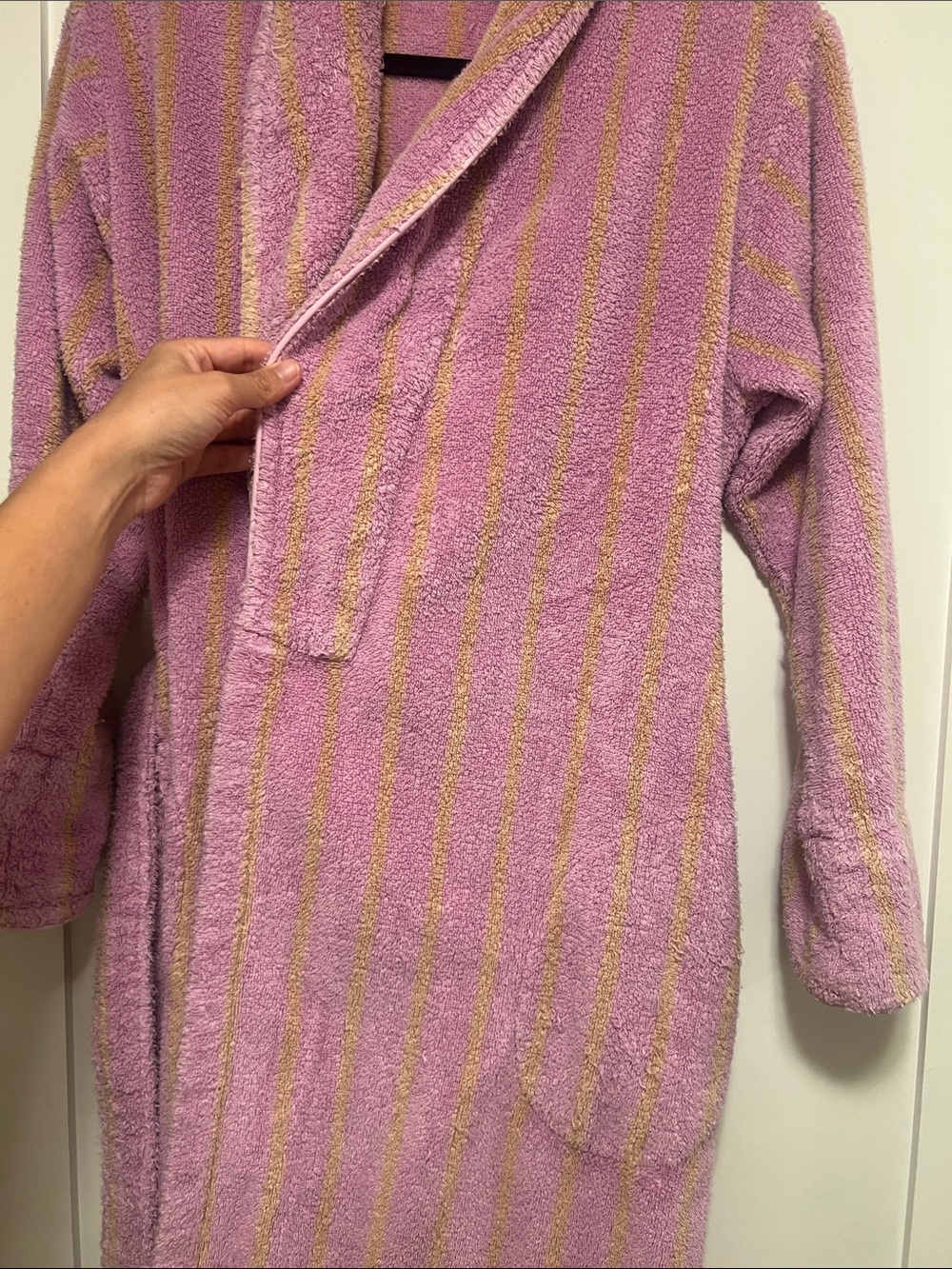 Brooklinen Striped Bath Robe - Picture 6 of 9